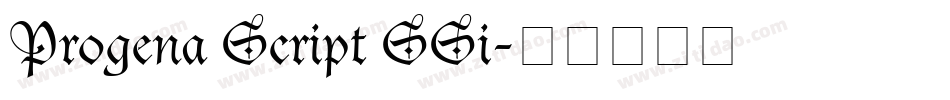 Progena Script SSi字体转换
